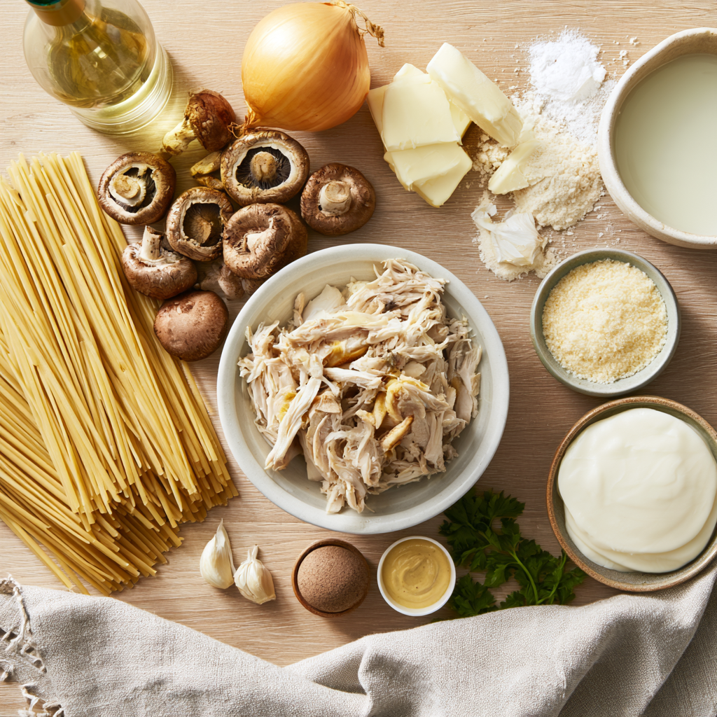 Chicken Tetrazzini-ingredients