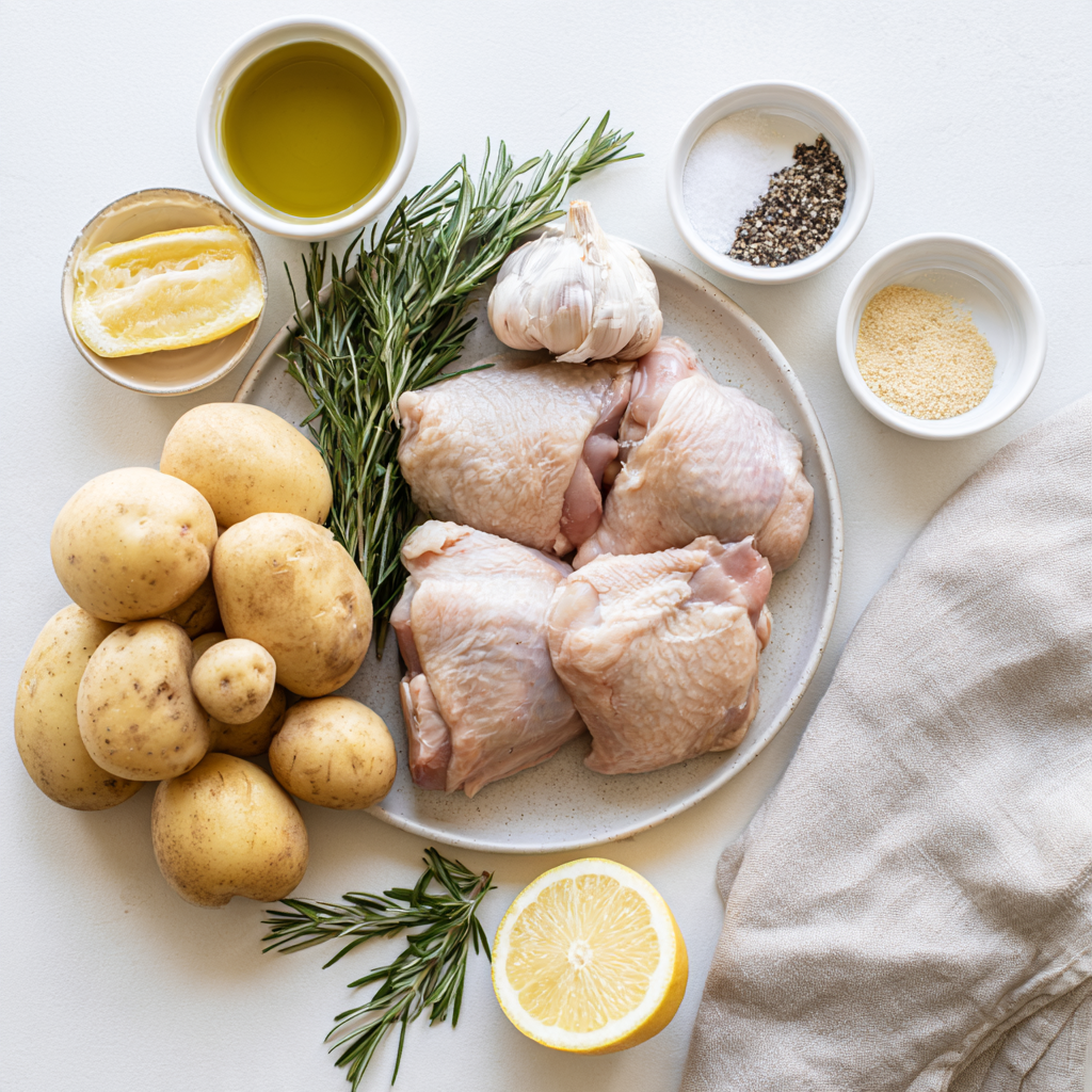 Chicken and Potatoes Sheet Pan Dinner-ingredients