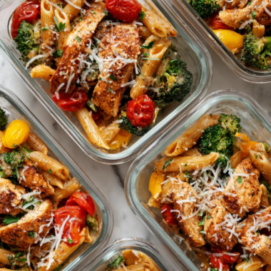 Chicken pasta meal prep