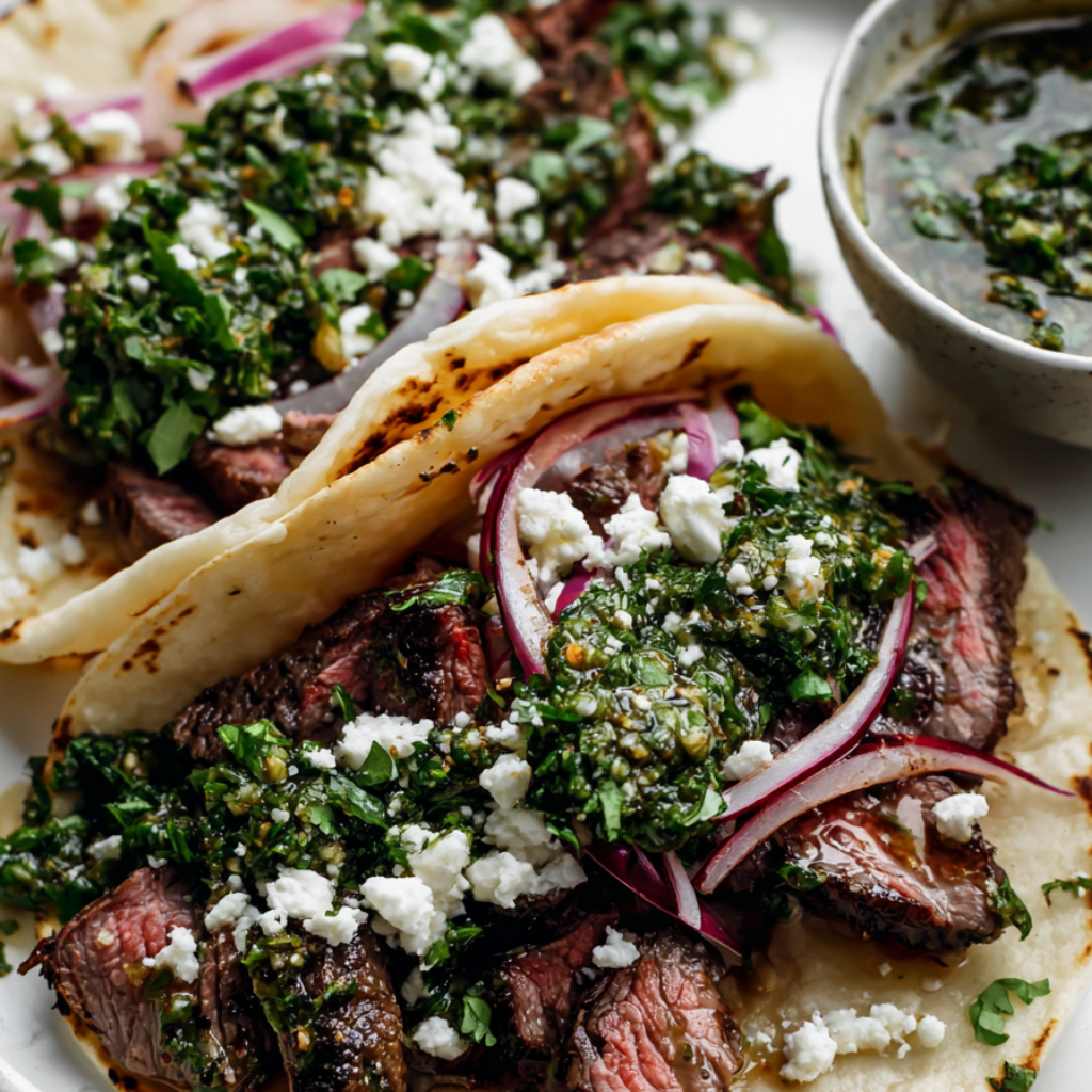 Chimichurri Steak Tacos 