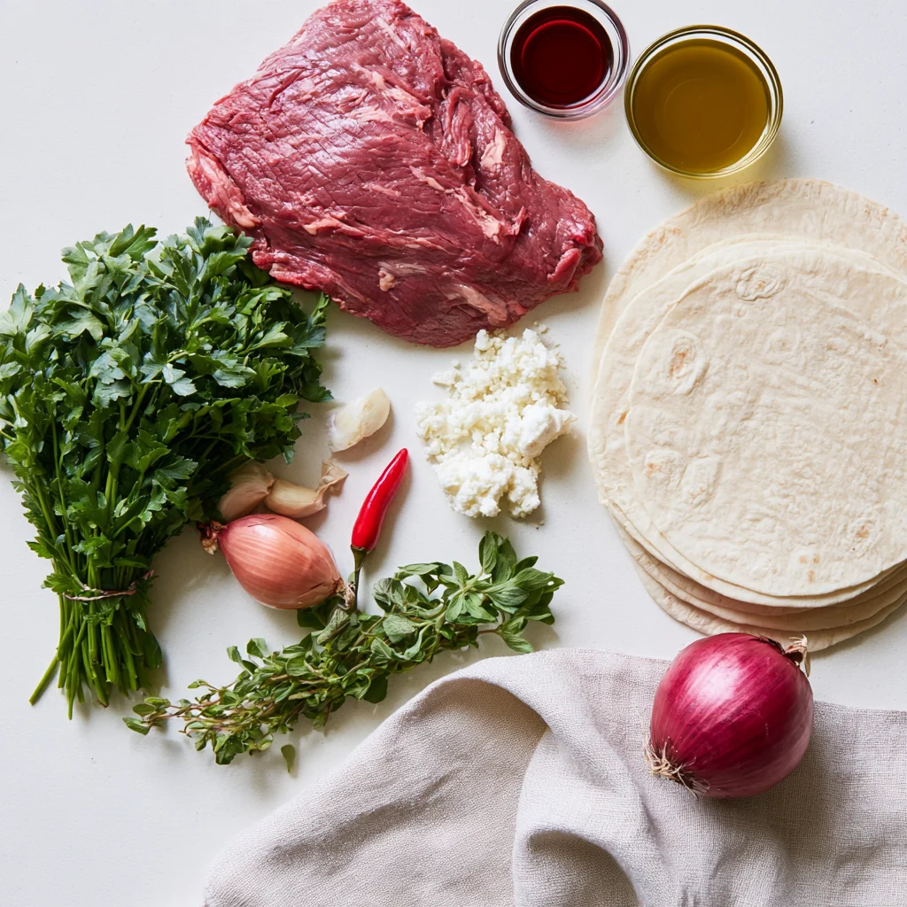 Chimichurri Steak Tacos-ingredients