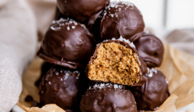 Chocolate Covered Oatmeal Peanut Butter Protein Balls