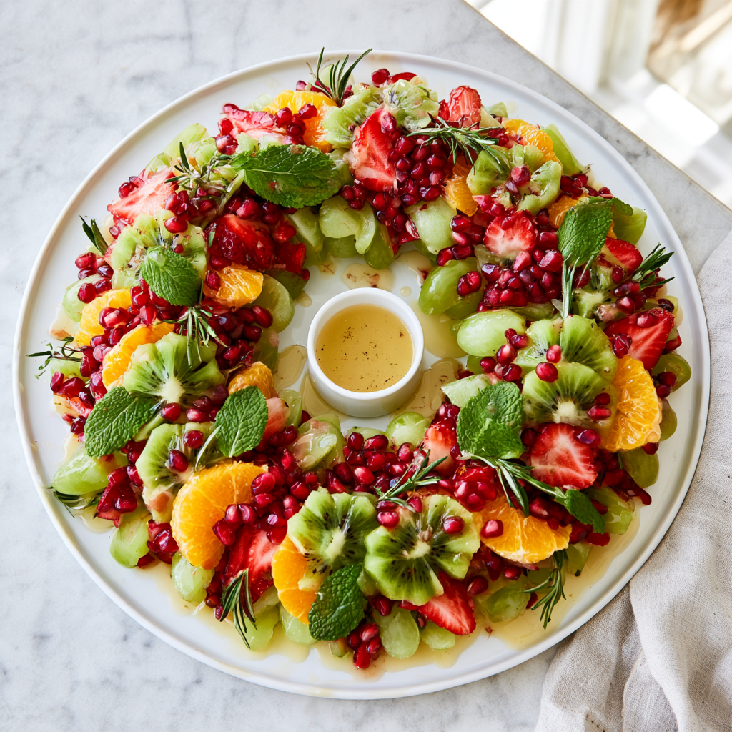 Christmas Wreath Fruit Salad Recipe
