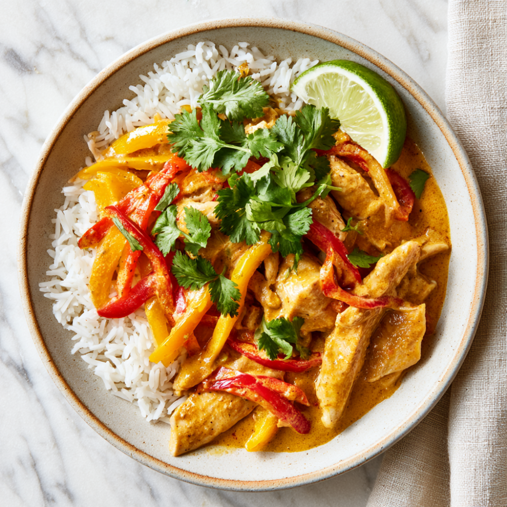 Coconut Curry Chicken Recipe-served