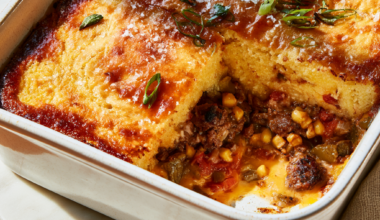 Cornbread Casserole with Ground Beef-sliced