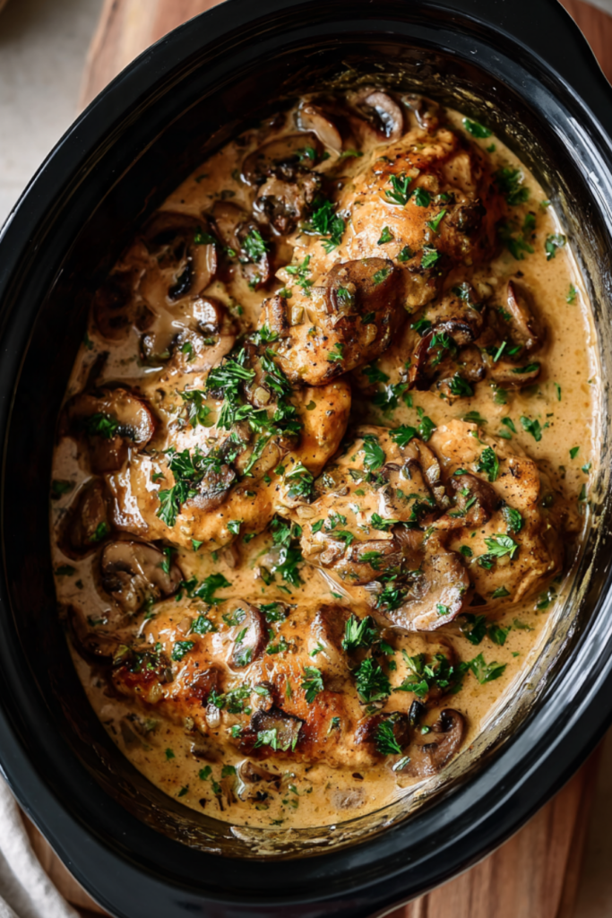Cream of Mushroom Chicken Crockpot Recipe