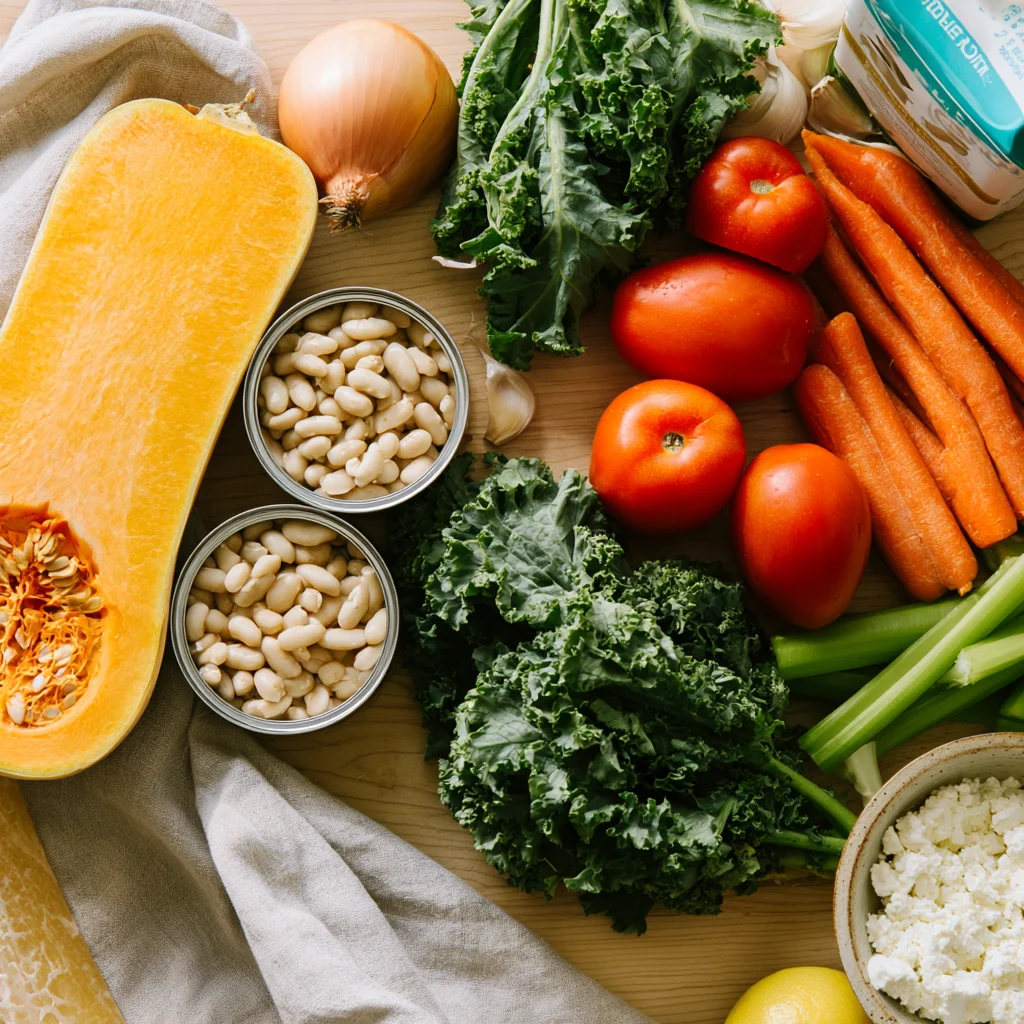 Creamy Butternut Squash Vegetable Soup-Ingredients