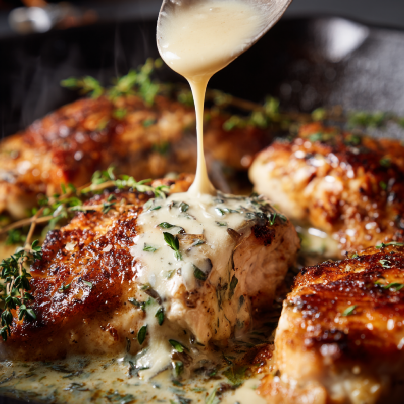 Creamy Garlic Parmesan Chicken-closeup