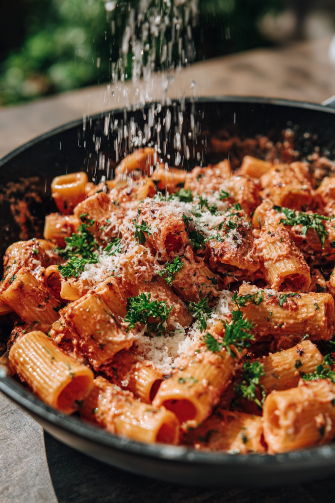 Creamy Italian Sausage Rigatoni-cooking
