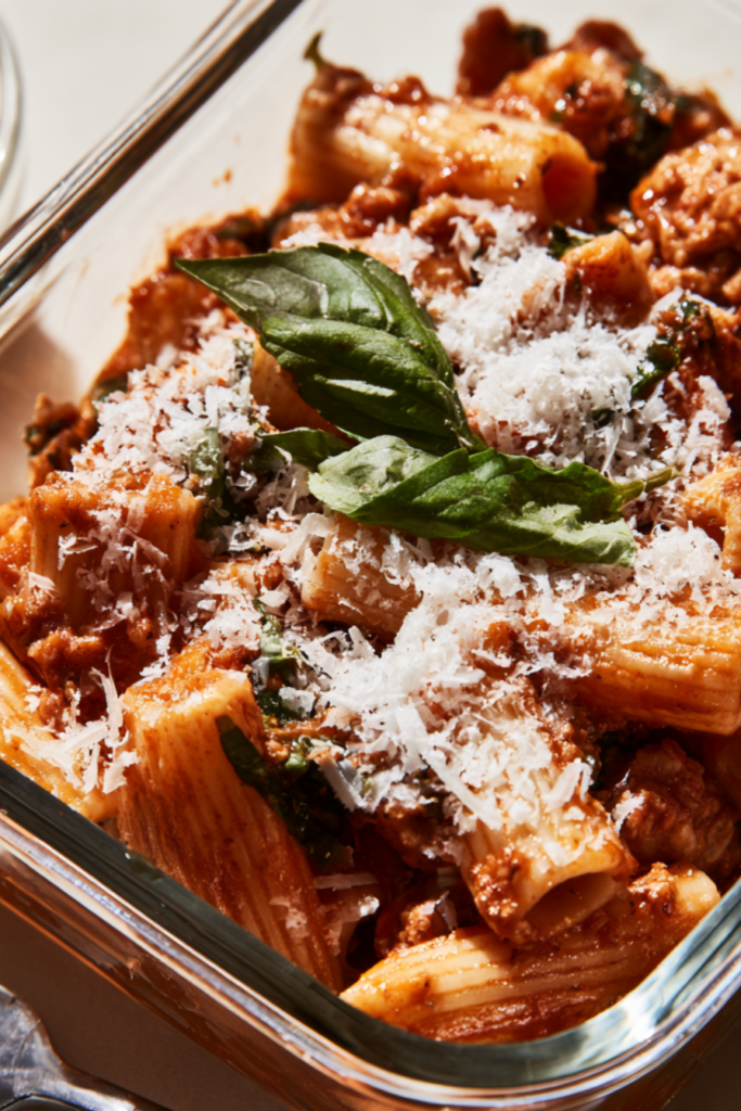 Creamy Italian Sausage Rigatoni-meal prep