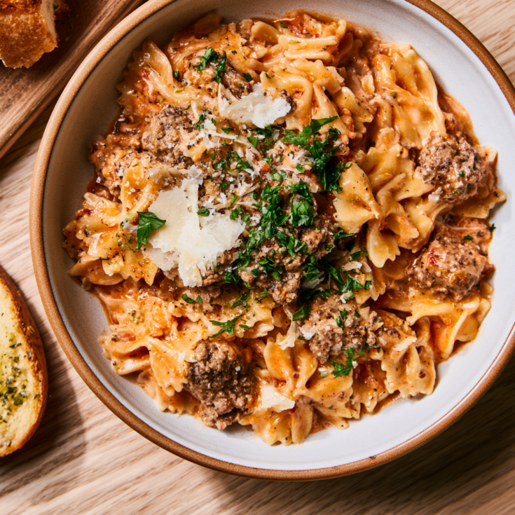 Creamy Tomato Garlic Parmesan Ground Beef Bowtie Pasta Recipe-Serving Suggestions