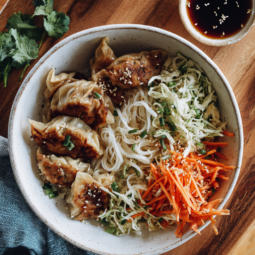 Crispy Potsticker Noodle Bowl-thinner noodles