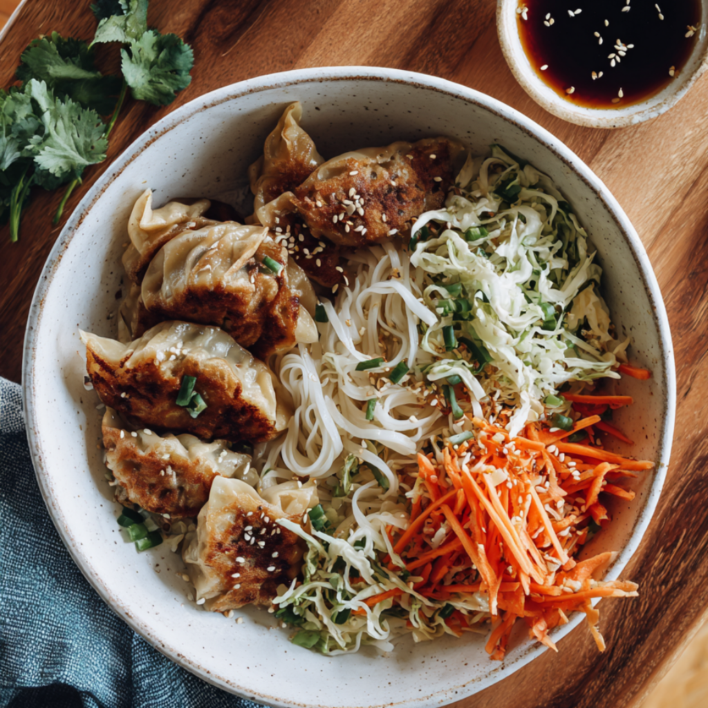 Crispy Potsticker Noodle Bowl-thinner noodles