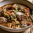 Crockpot Beef Barley Soup-bowl