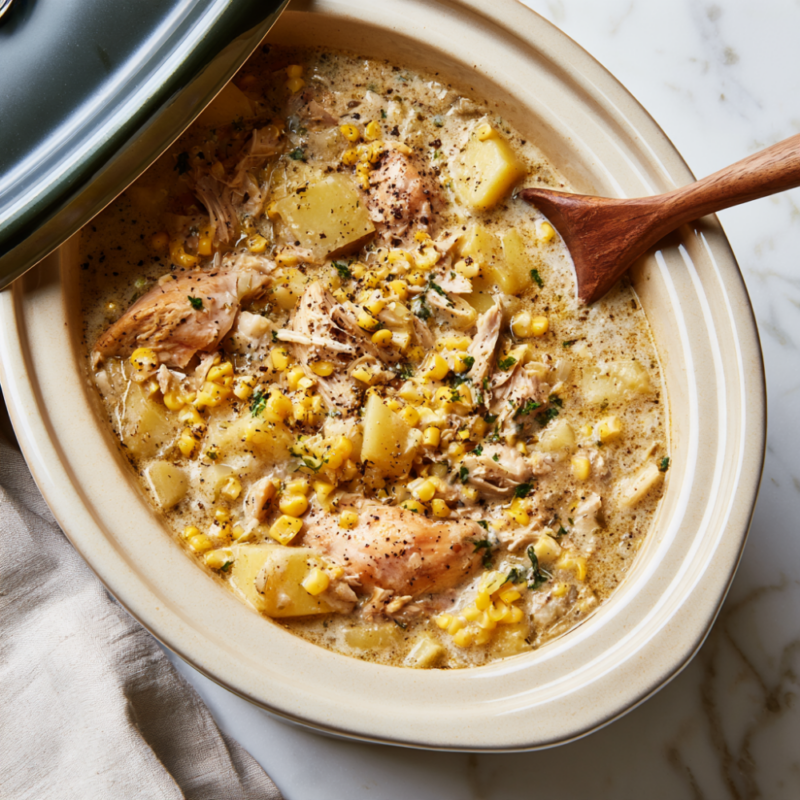 Crockpot Chicken Corn Chowder