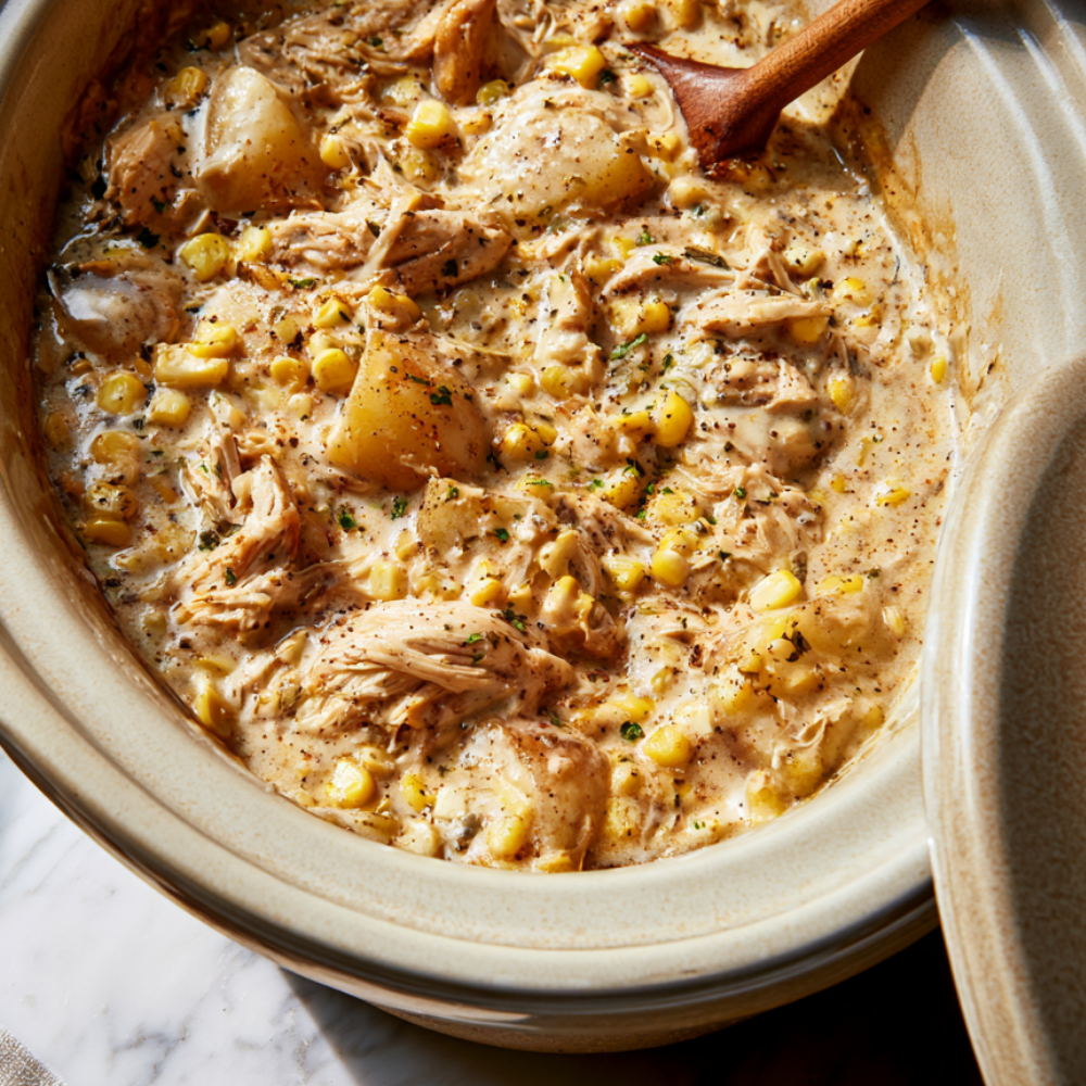 Crockpot Chicken Corn Chowder-slow cooker