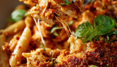 Crockpot Chicken Parmesan Pasta-bite