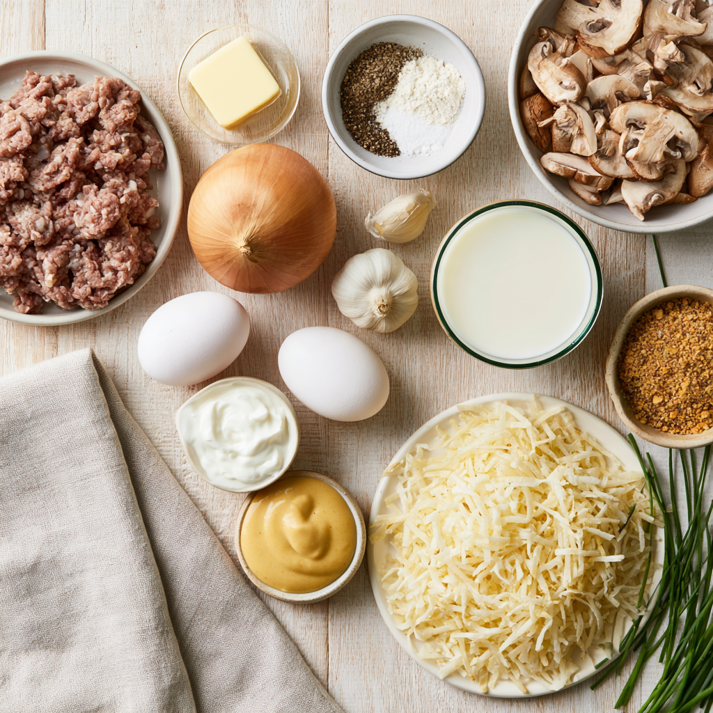 Crockpot Hashbrown Casserole -ingredients