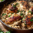 One-Pot Creamy Smothered Chicken and Rice