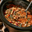 Crockpot Minestrone Soup-slow cooker