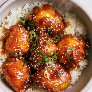 Crockpot Orange Chicken -over rice