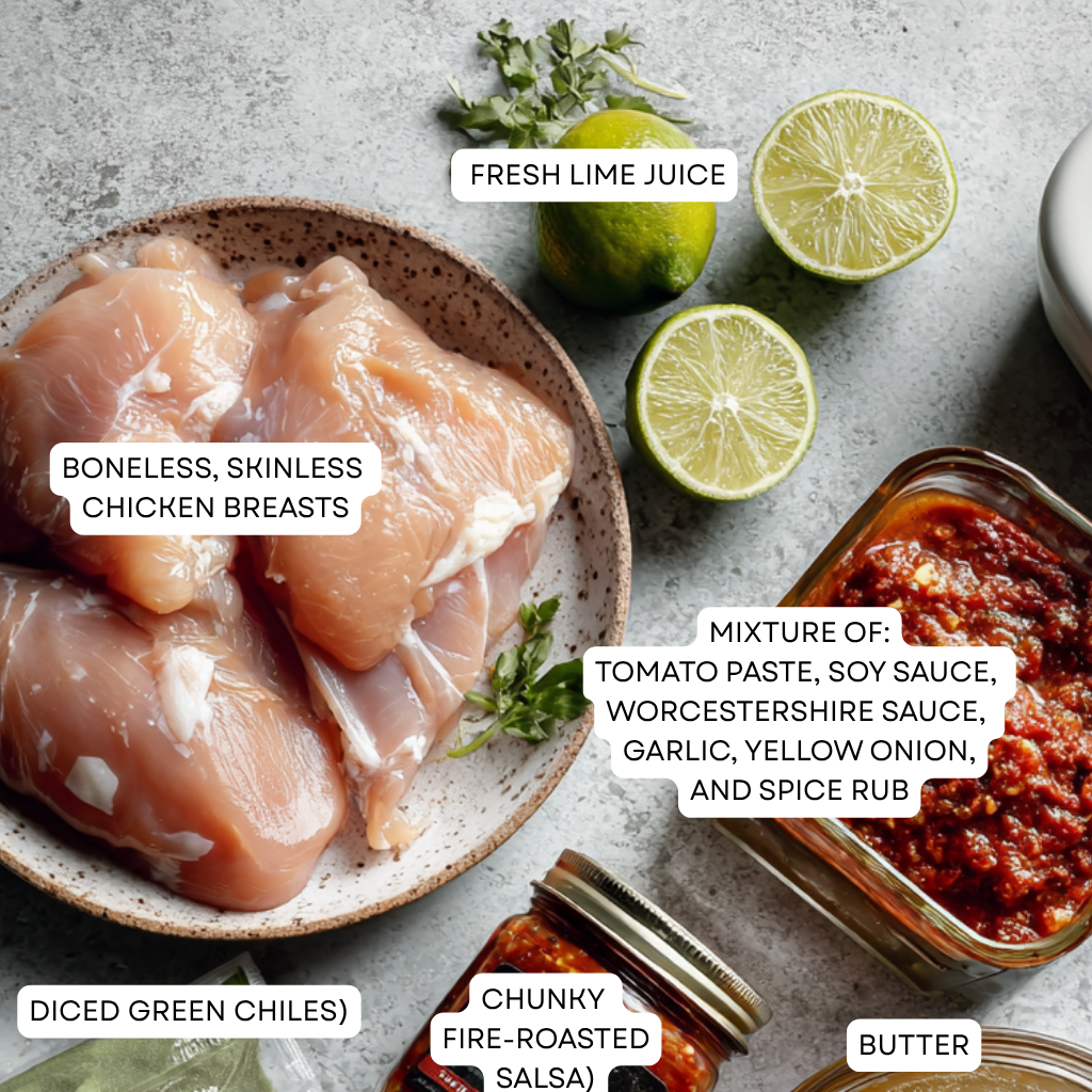 Crockpot Salsa Chicken-ingredients
