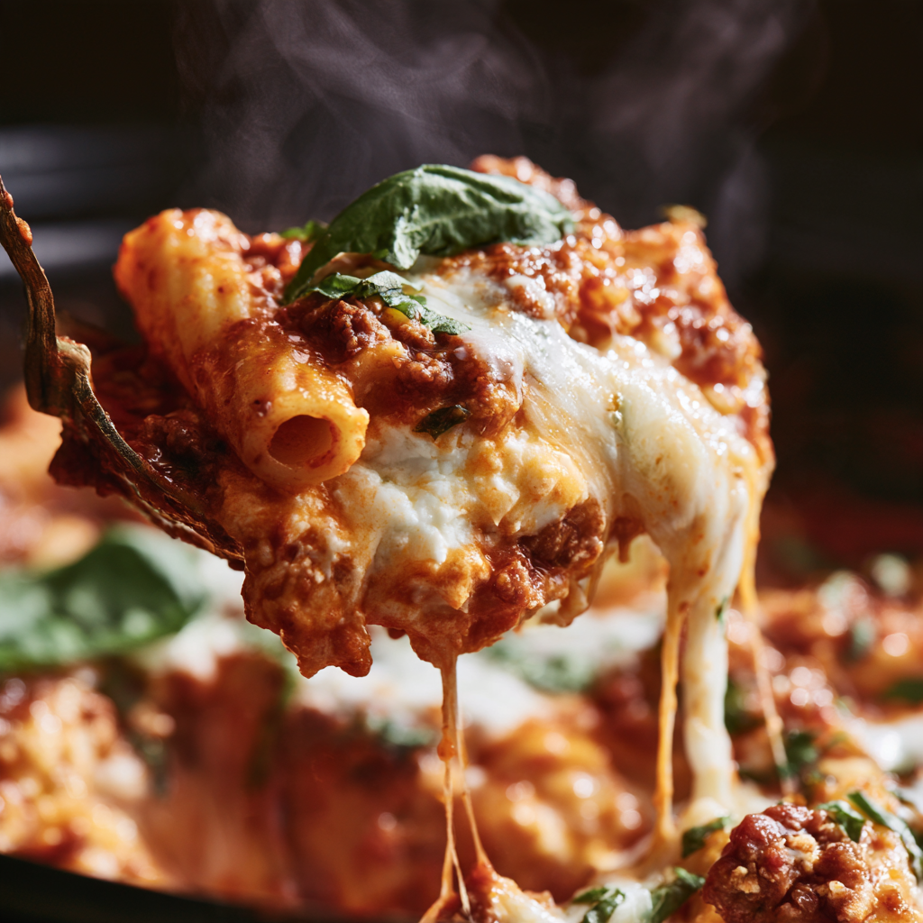 Crockpot Ziti Recipe-closeup