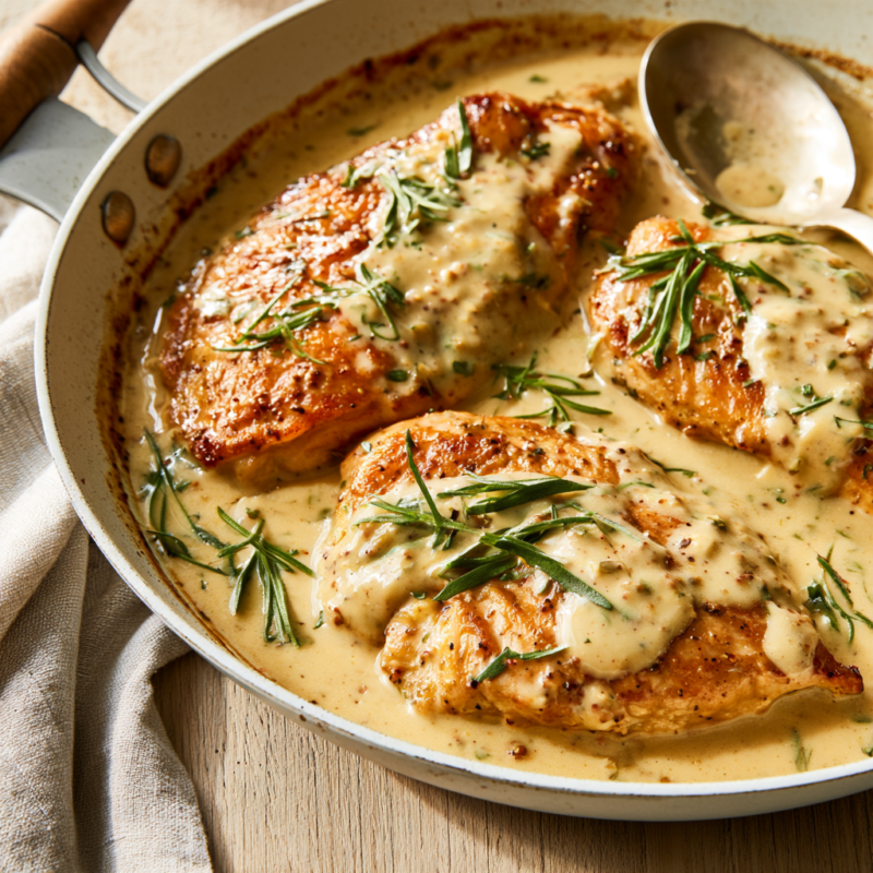 Dijon Mustard Chicken-closeup