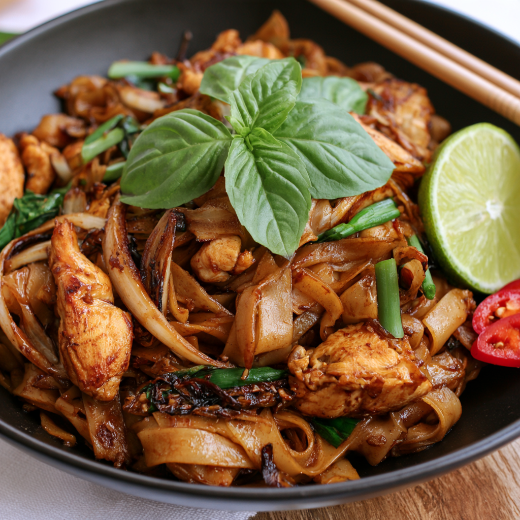 Drunken Noodles with Chicken Recipe-bowl