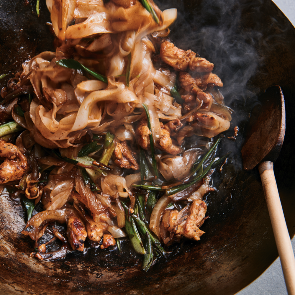 Drunken Noodles with Chicken Recipe-toss the noodles