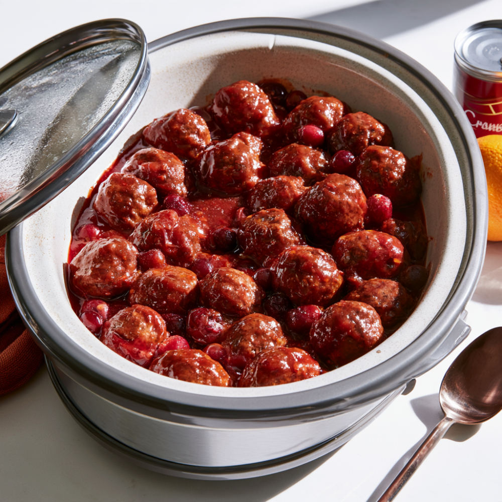 Easy Cranberry Meatballs Crockpot Recipe
