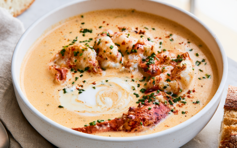 Easy Lobster Bisque Recipe-Bowl