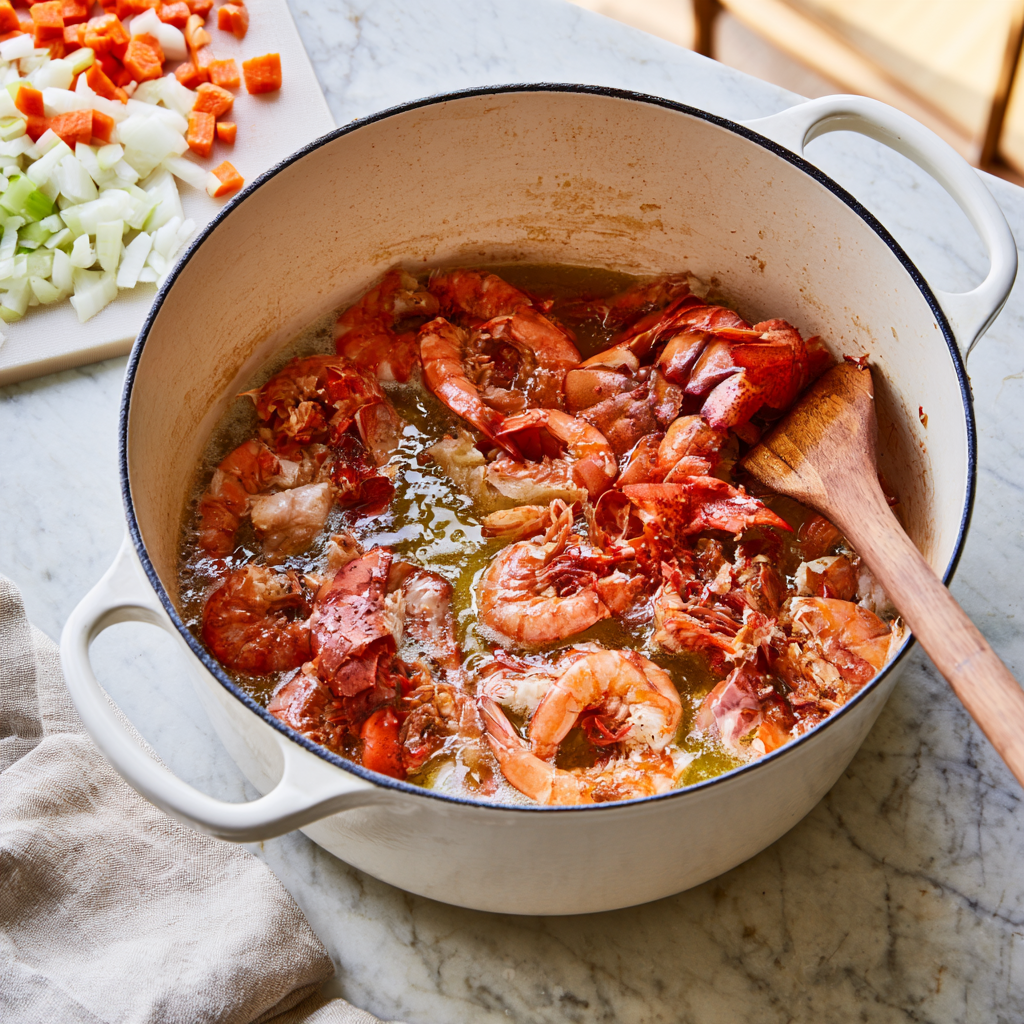 Easy Lobster Bisque Recipe-Process