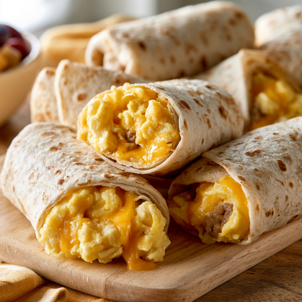 Egg and Cheese Breakfast Burritos