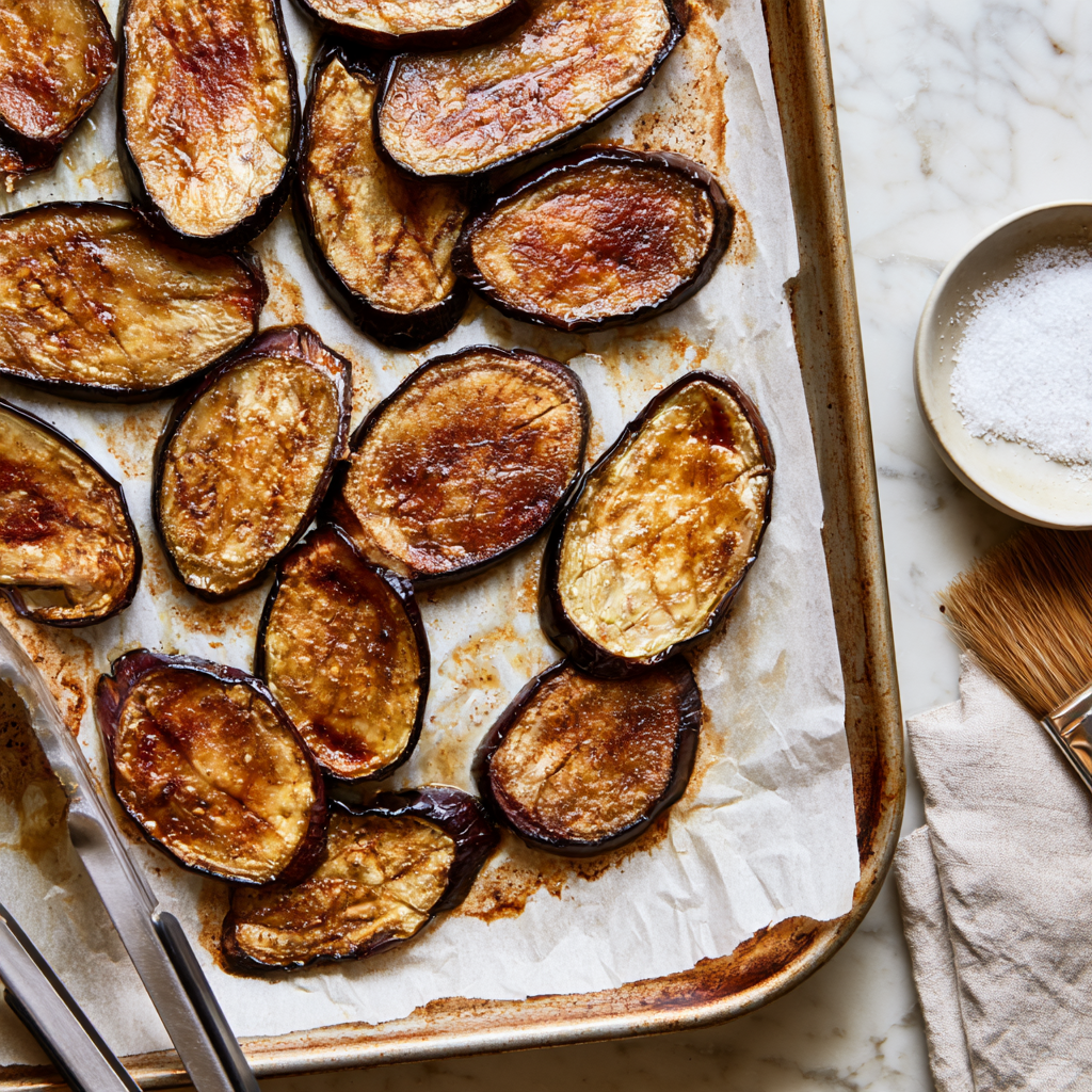Extra cheesy eggplant lasagna, no noodles-roasted