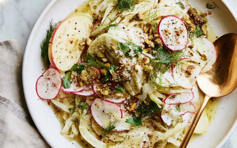 Fennel Salad with Apples & Radishes-plated