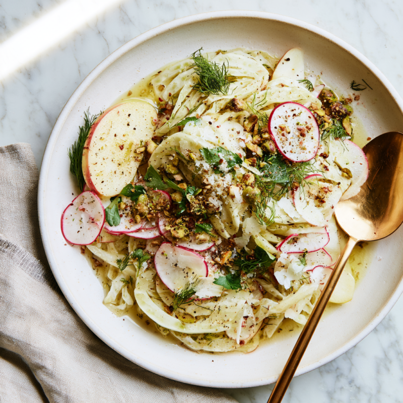 Fennel Salad with Apples & Radishes-plated