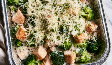 Freezer-Friendly Chicken, Broccoli & Brown Rice Casserole-unbaked