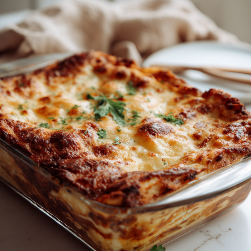 Freezer Lasagna-baked in the oven