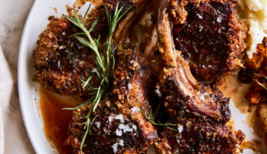 Garlic Herb Lamb Chops Recipe-plated