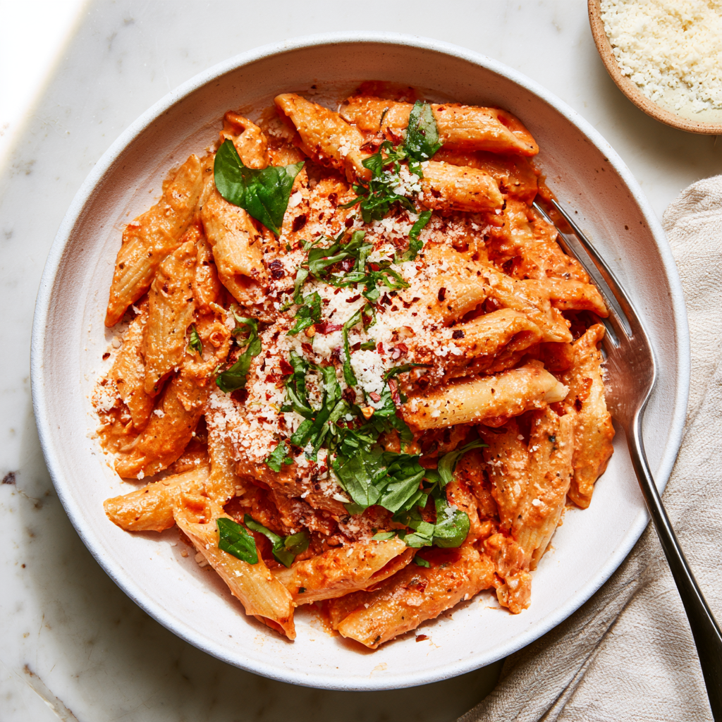 Gigi Hadid Pasta Recipe — High Protein Vodka Pasta-bowl