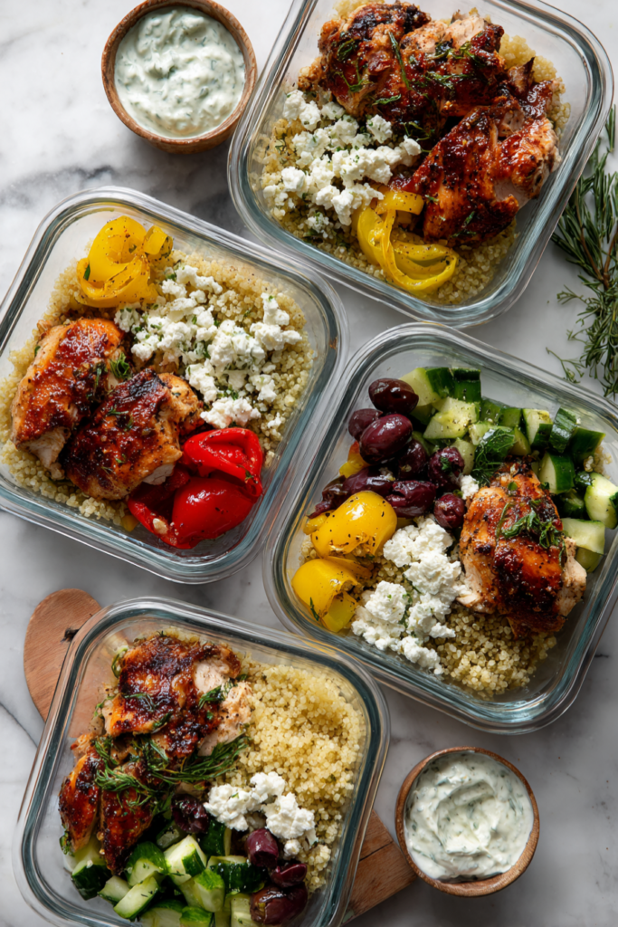 Greek Chicken Power Bowl Recipe-meal prep