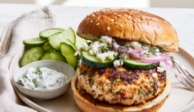 Greek Turkey Burgers with Feta & Spinach