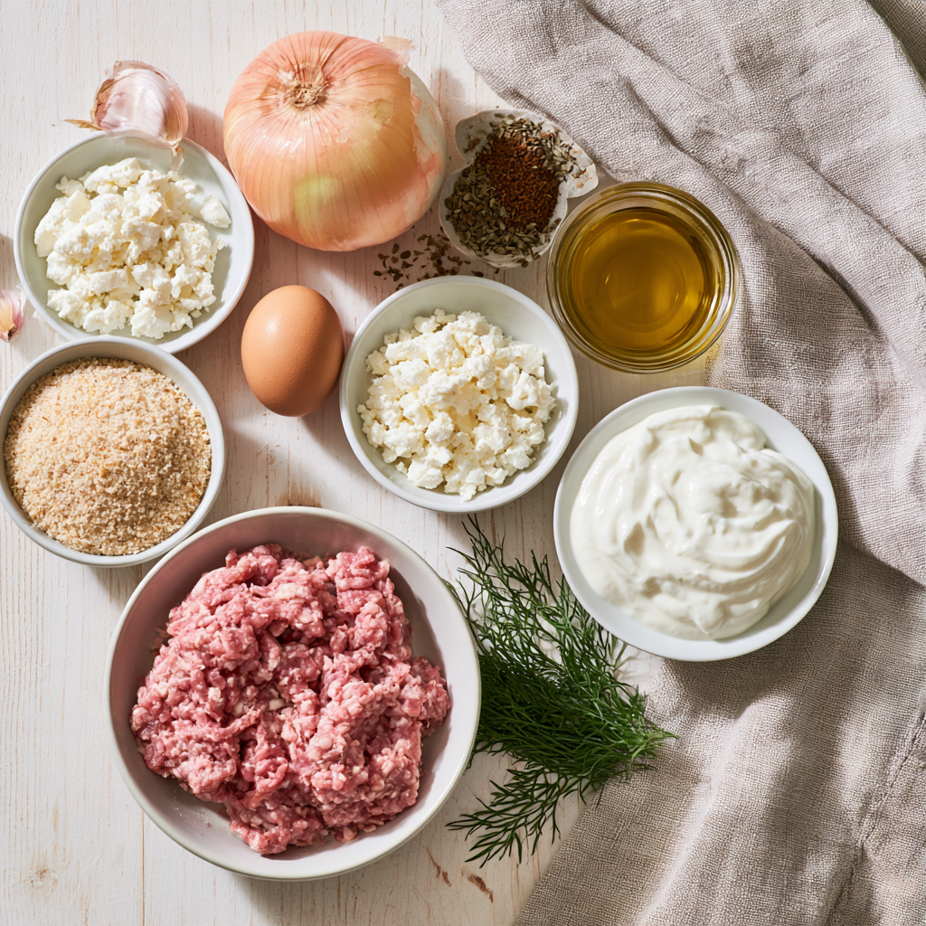 Greek Turkey Meatballs-ingredients