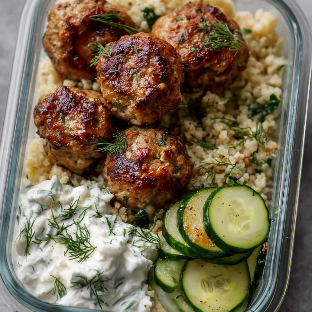 Greek Turkey Meatballs-meal prep