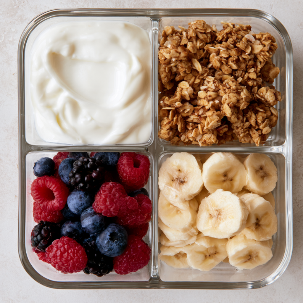Greek Yogurt Breakfast Meal Prep-4 compartments