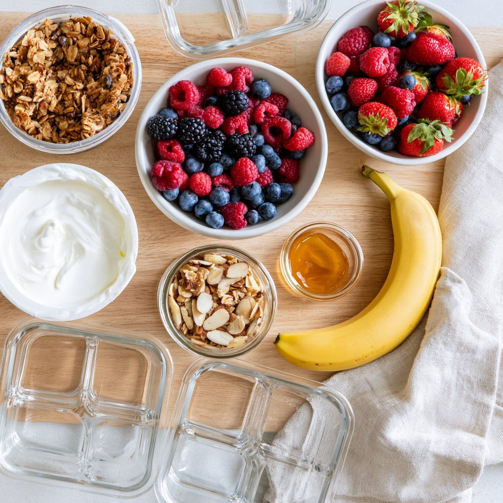 Greek Yogurt Breakfast Meal Prep-ingredients