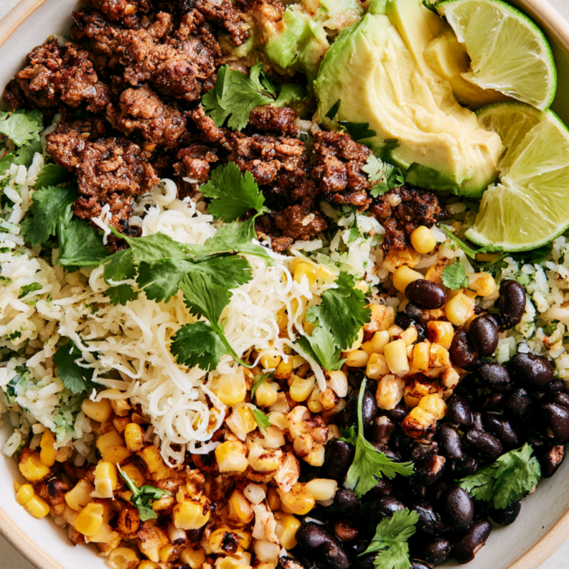 Ground Beef Burrito Bowl-Chipotle Style