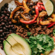 Ground Beef Fajita Rice Bowl Recipe-closeup