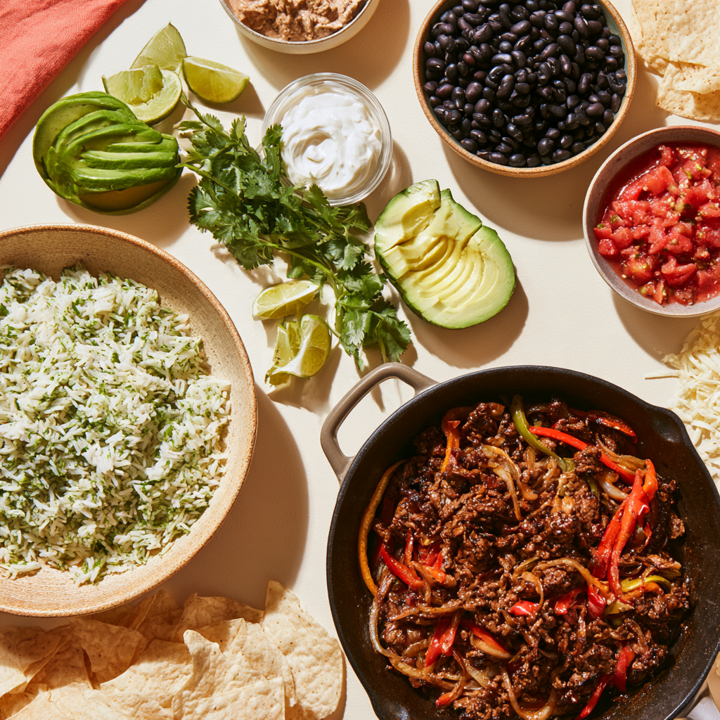 Ground Beef Fajita Rice Bowl Recipe-ingredients